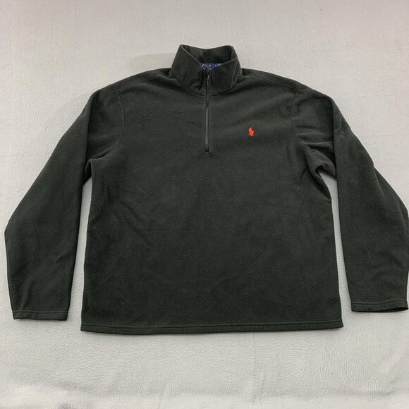 Polo Ralph Lauren Fleece Pullover Mens XL Performance 1/4 Zip Embroidered Pony - Picture 1 of 13